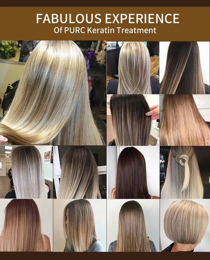 Shampoing PURC professionne kératine traitement des cheveux crème lissage cuir chevelu traitement