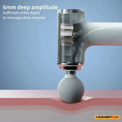HOMEFISH Pistolet de massage électrique portable avec 4 têtes électrique de relaxation complète du corps