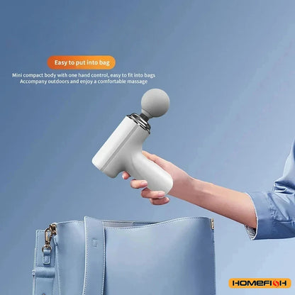 HOMEFISH Pistolet de massage électrique portable avec 4 têtes électrique de relaxation complète du corps