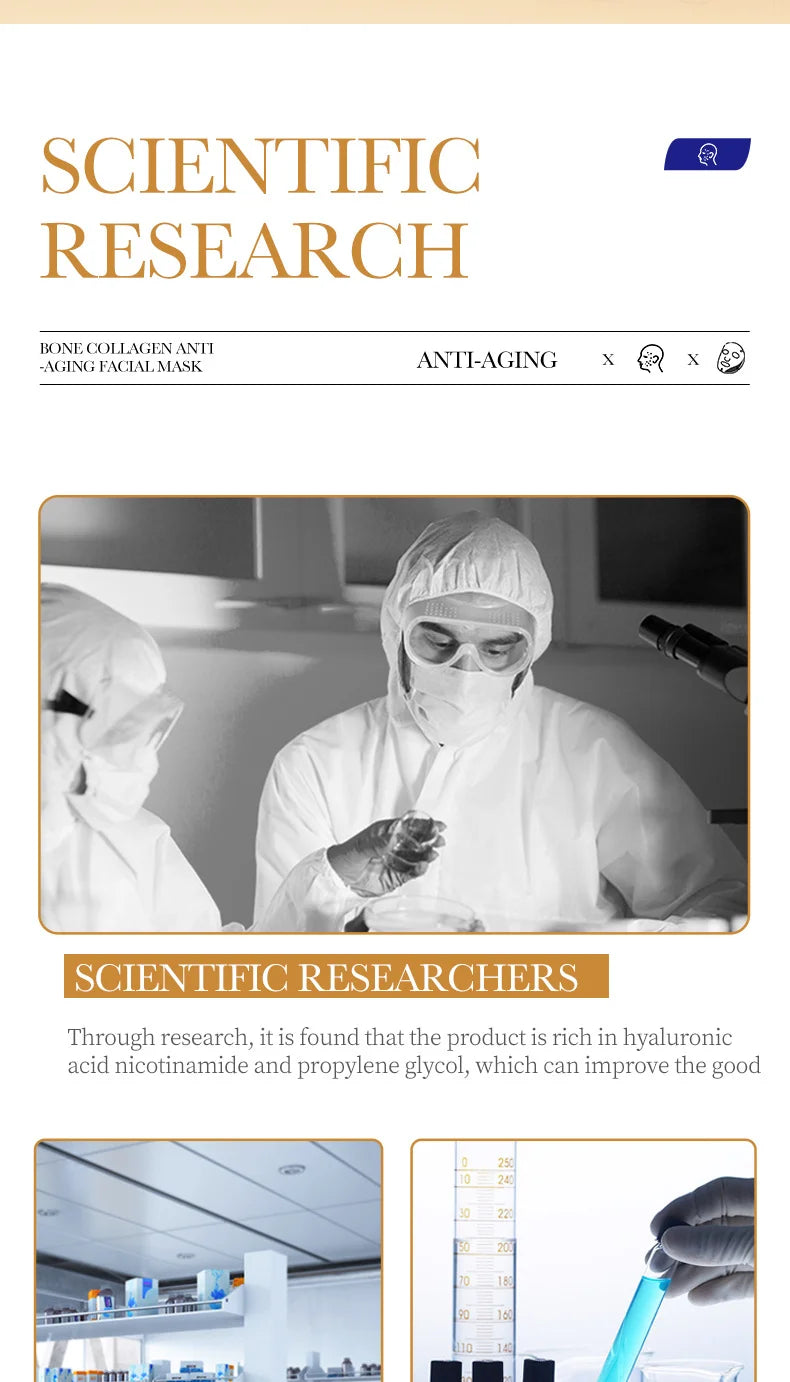 Masque Facial Anti-rides au collagène, 10 pièces, Anti-vieillissement