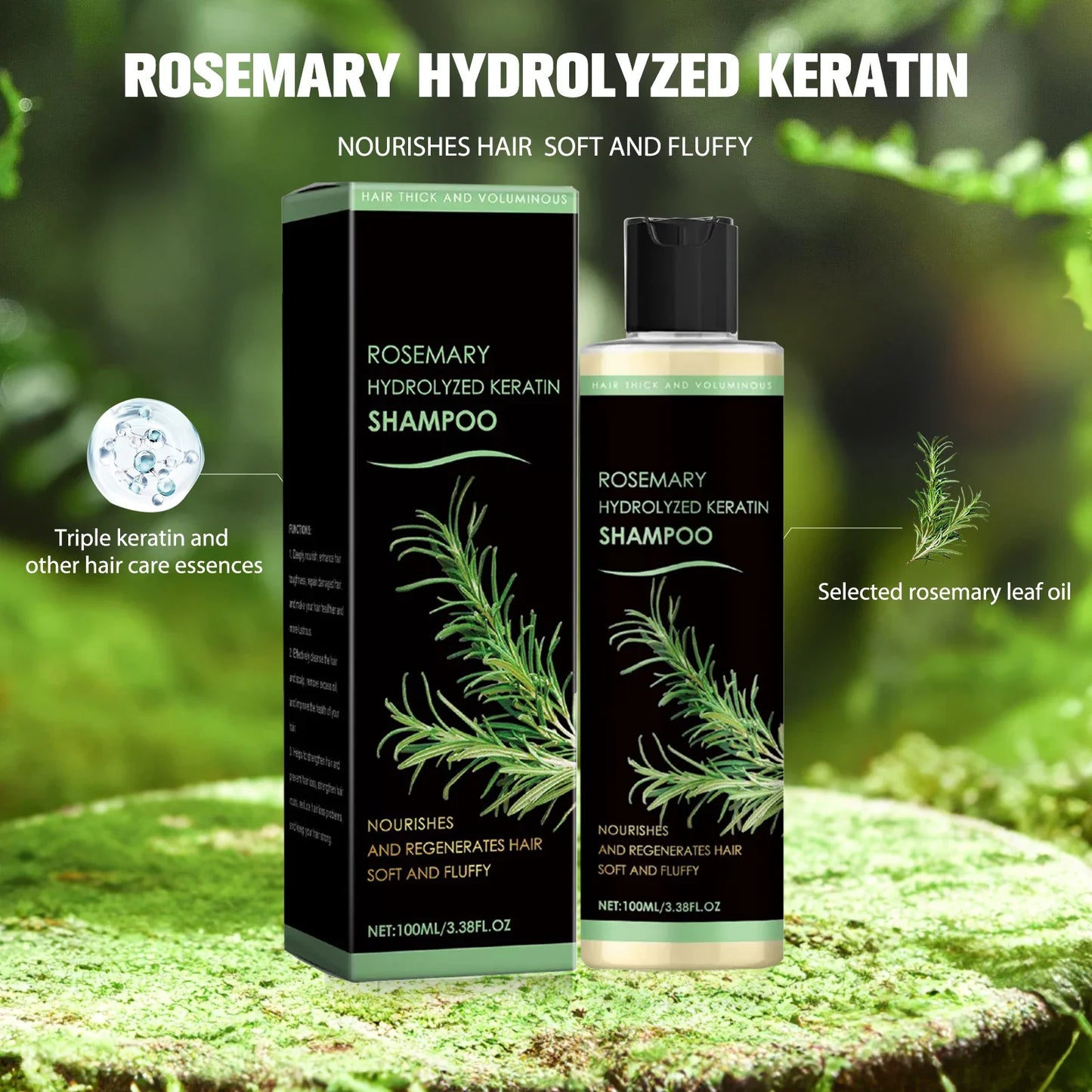 Romarin Anti calvitie repousse des cheveux réparation nourrissante en profondeur