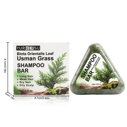 Usman Herbe Shampoing pour la croissance des cheveux de savon biologique naturel