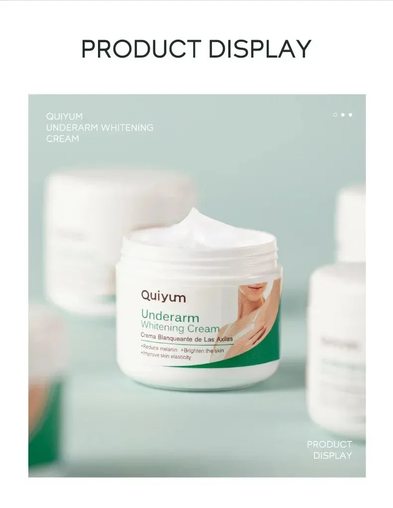 Quiyum aisselles crème pour le corps jambes genou coude crème terne enlever les taches foncées