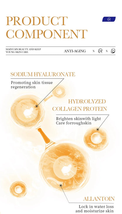 Masque Facial Anti-rides au collagène, 10 pièces, Anti-vieillissement