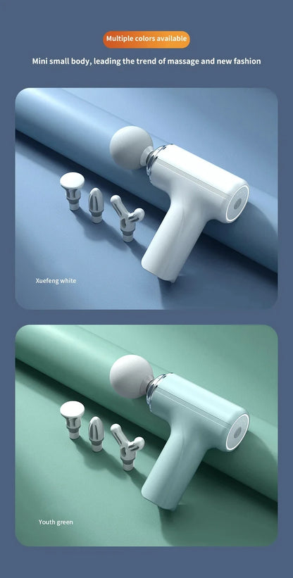 HOMEFISH Pistolet de massage électrique portable avec 4 têtes électrique de relaxation complète du corps