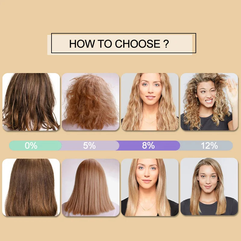 Shampoing PURC professionne kératine traitement des cheveux crème lissage cuir chevelu traitement