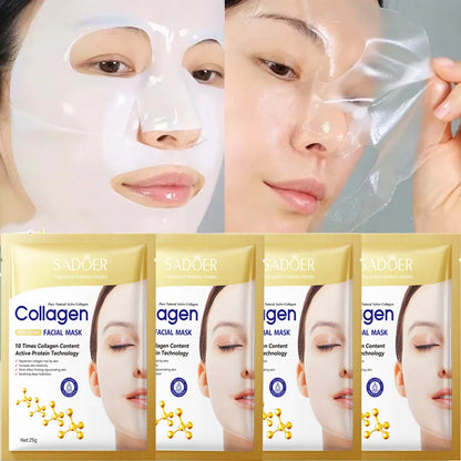 Masque Facial Anti-rides au collagène, 10 pièces, Anti-vieillissement
