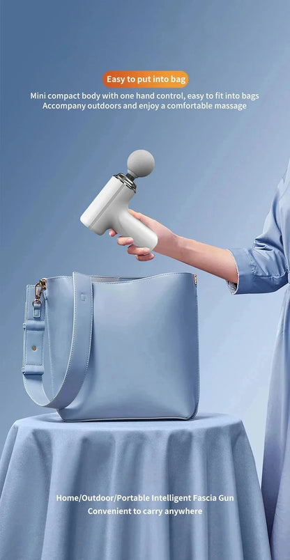 HOMEFISH Pistolet de massage électrique portable avec 4 têtes électrique de relaxation complète du corps