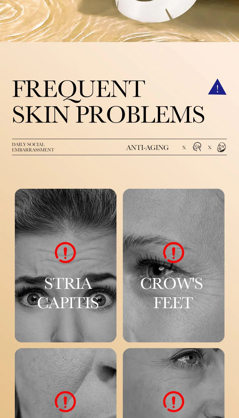 Masque Facial Anti-rides au collagène, 10 pièces, Anti-vieillissement