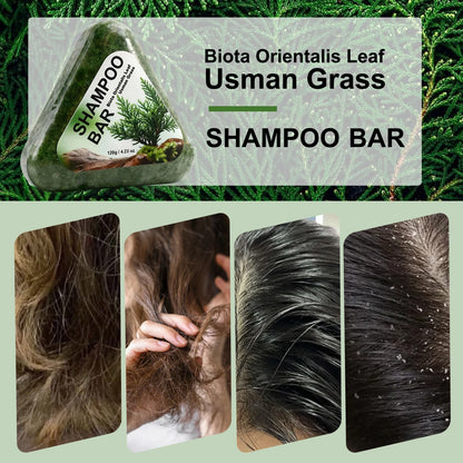 Usman Herbe Shampoing pour la croissance des cheveux de savon biologique naturel
