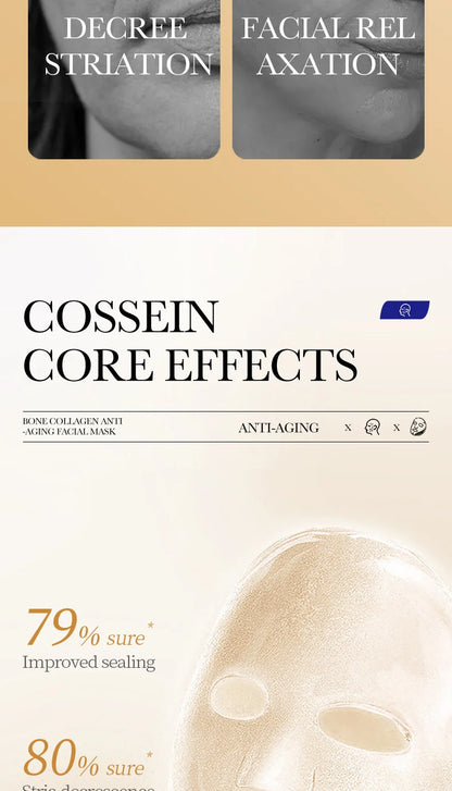 Masque Facial Anti-rides au collagène, 10 pièces, Anti-vieillissement